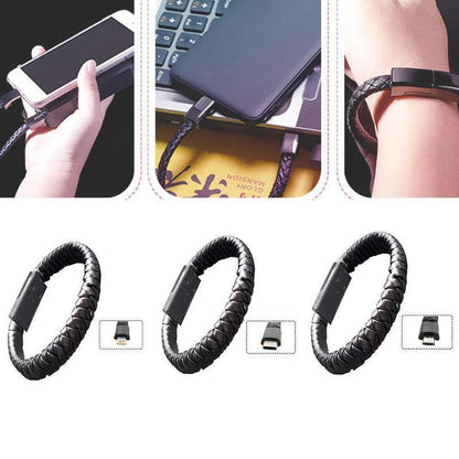 USB Bracelet Charger – Leather Design